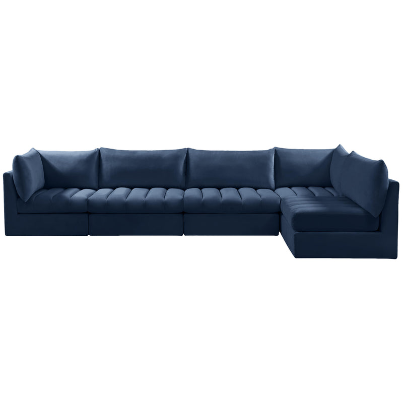 Meridian Jacob Navy Velvet Modular Sectional IMAGE 6