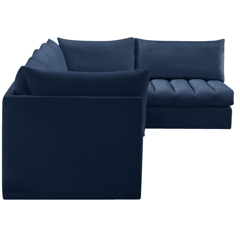 Meridian Jacob Navy Velvet Modular Sectional IMAGE 7