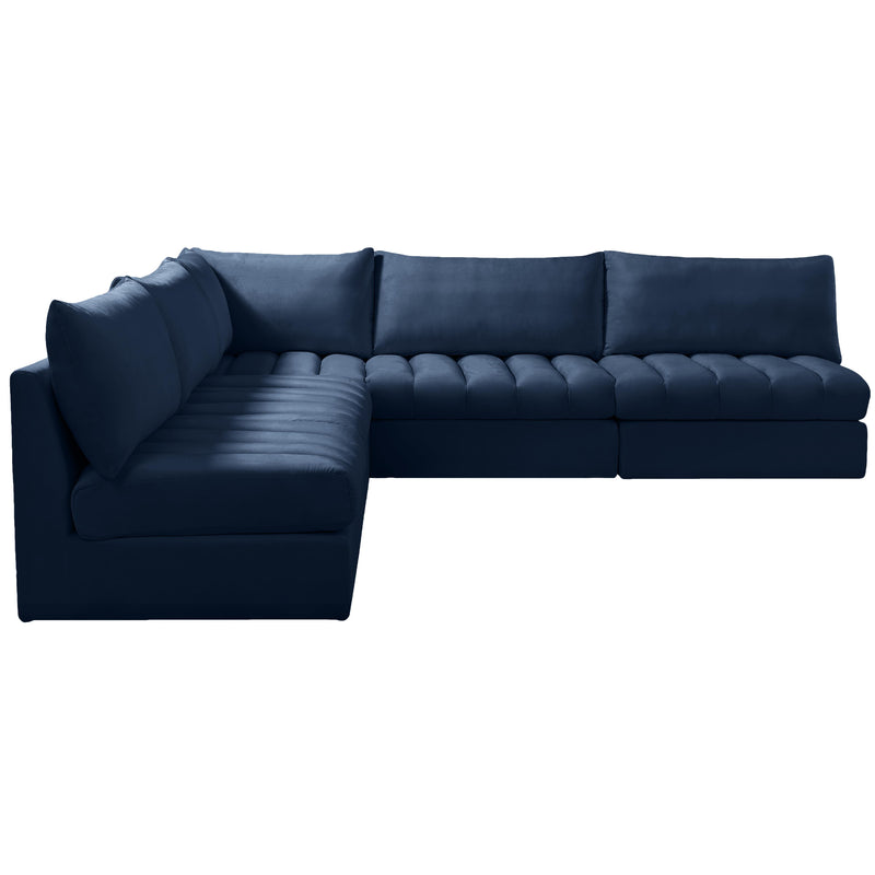 Meridian Jacob Navy Velvet Modular Sectional IMAGE 7