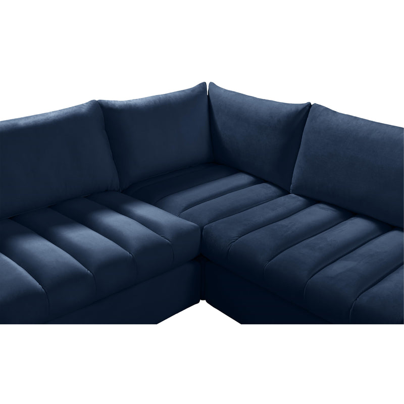 Meridian Jacob Navy Velvet Modular Sectional IMAGE 8
