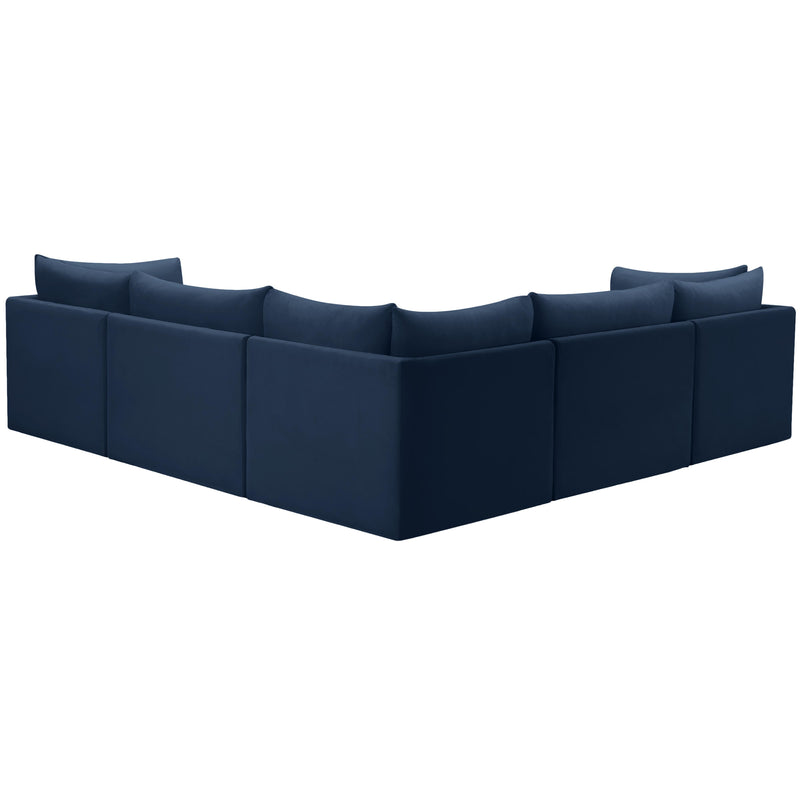 Meridian Jacob Navy Velvet Modular Sectional IMAGE 3