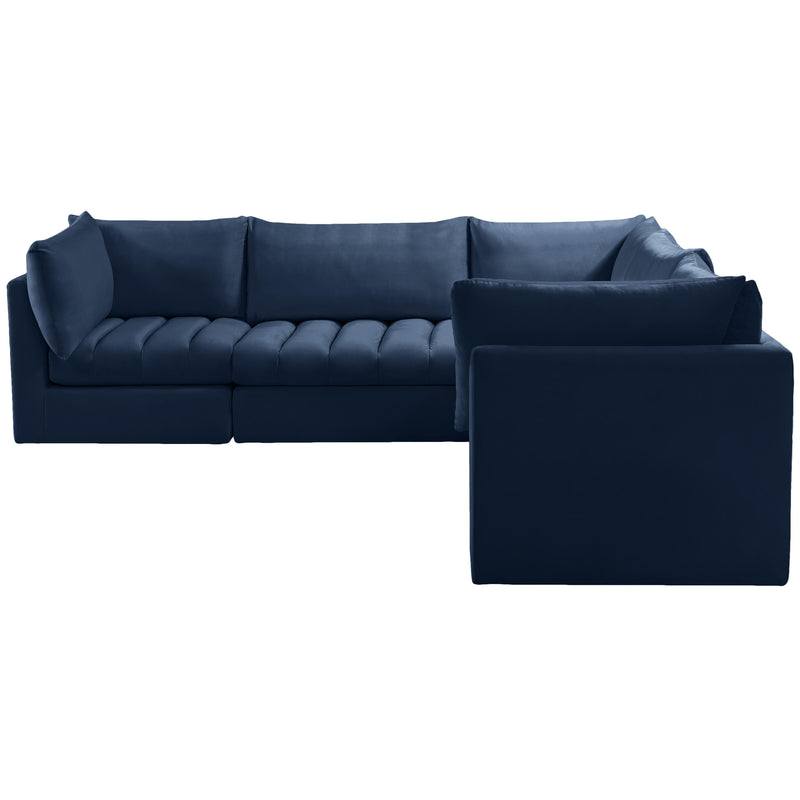 Meridian Jacob Navy Velvet Modular Sectional IMAGE 5