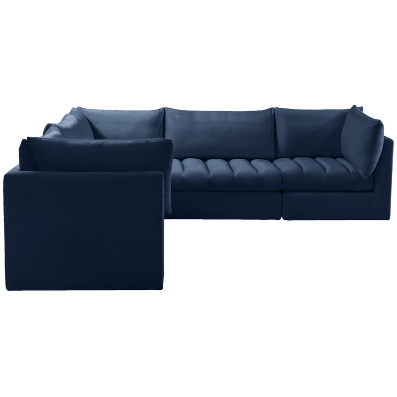 Meridian Jacob Navy Velvet Modular Sectional IMAGE 6