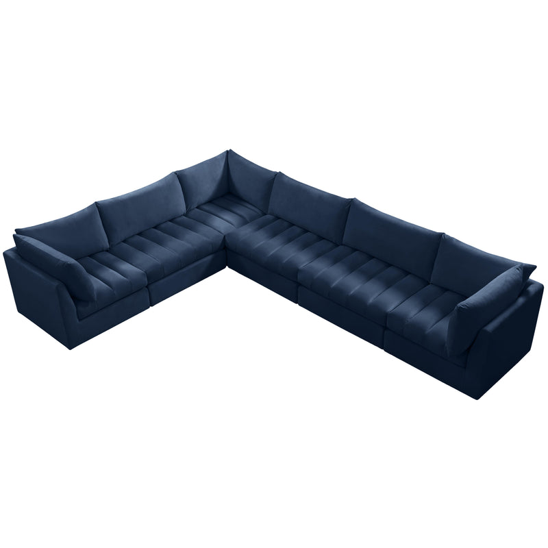 Meridian Jacob Navy Velvet Modular Sectional IMAGE 6