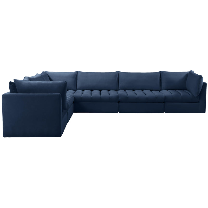 Meridian Jacob Navy Velvet Modular Sectional IMAGE 7