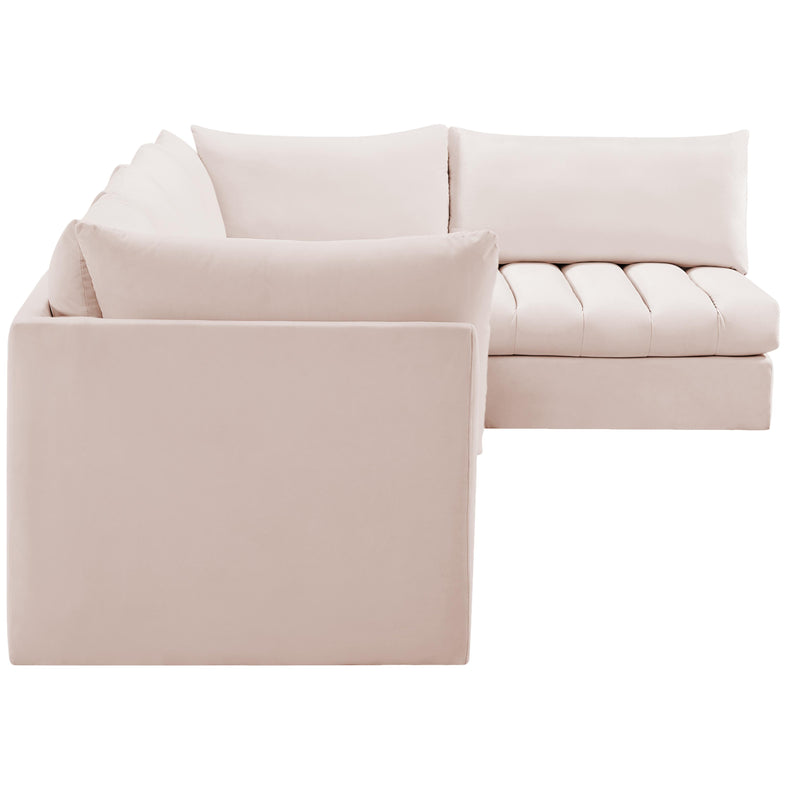 Meridian Jacob Pink Velvet Modular Sectional IMAGE 7