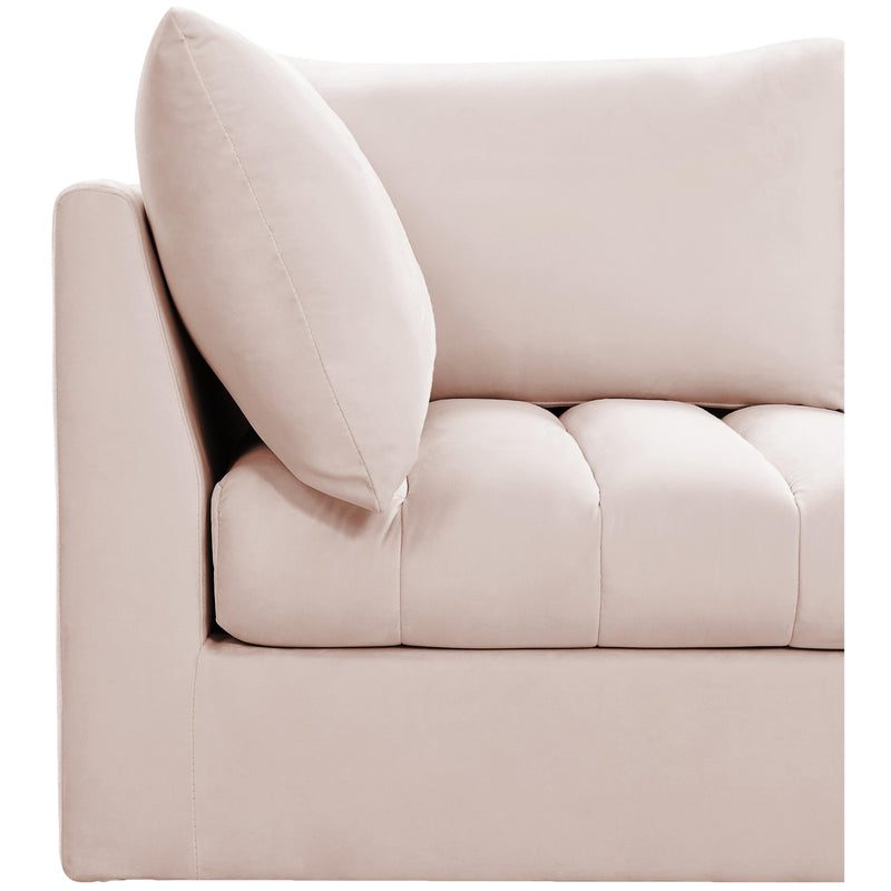 Meridian Jacob Pink Velvet Modular Sectional IMAGE 5