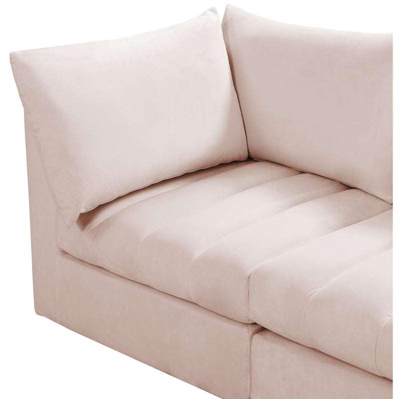 Meridian Jacob Pink Velvet Modular Sectional IMAGE 6