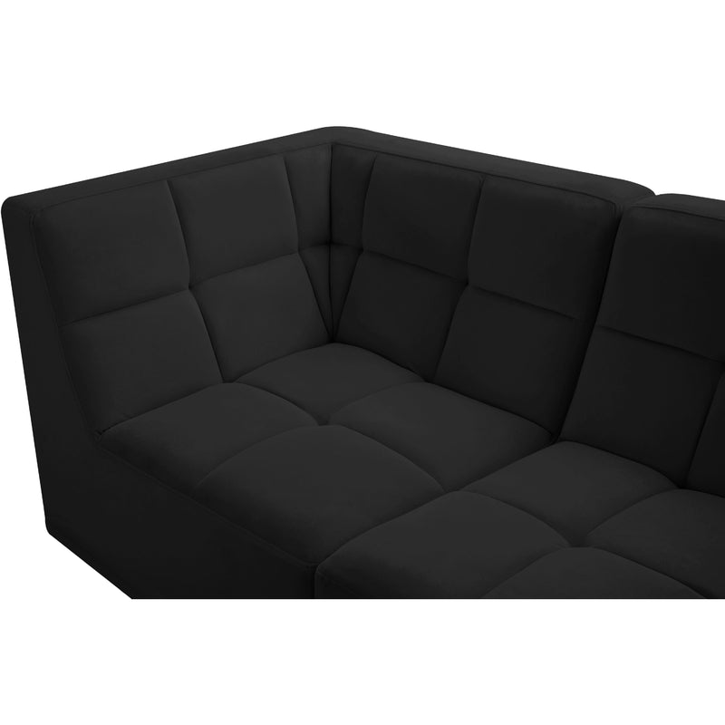 Meridian Relax Black Velvet Modular Sectional IMAGE 9