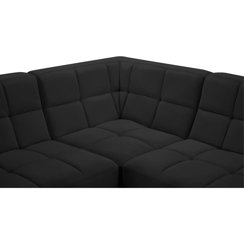 Meridian Relax Black Velvet Modular Sectional IMAGE 8