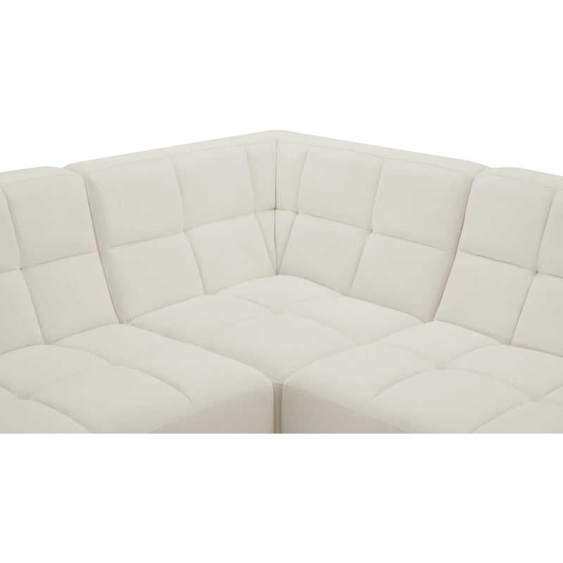 Meridian Relax Cream Velvet Modular Sectional IMAGE 8