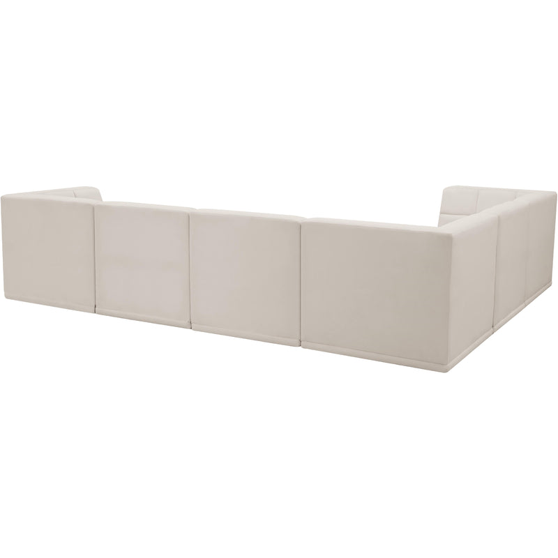 Meridian Relax Cream Velvet Modular Sectional IMAGE 4