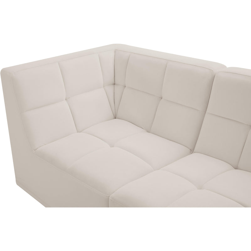 Meridian Relax Cream Velvet Modular Sectional IMAGE 9