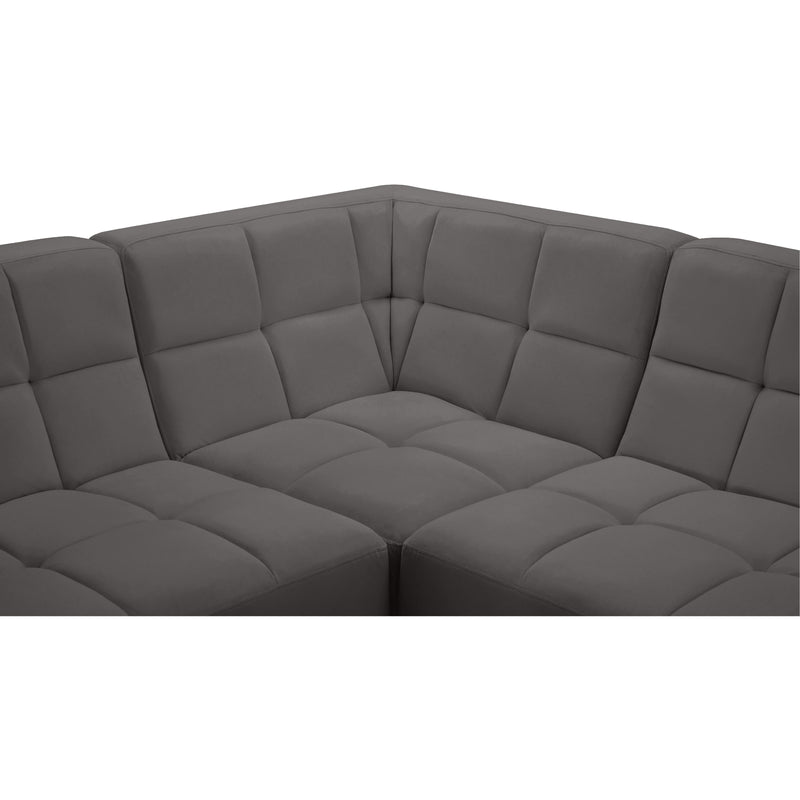 Meridian Relax Grey Velvet Modular Sectional IMAGE 10
