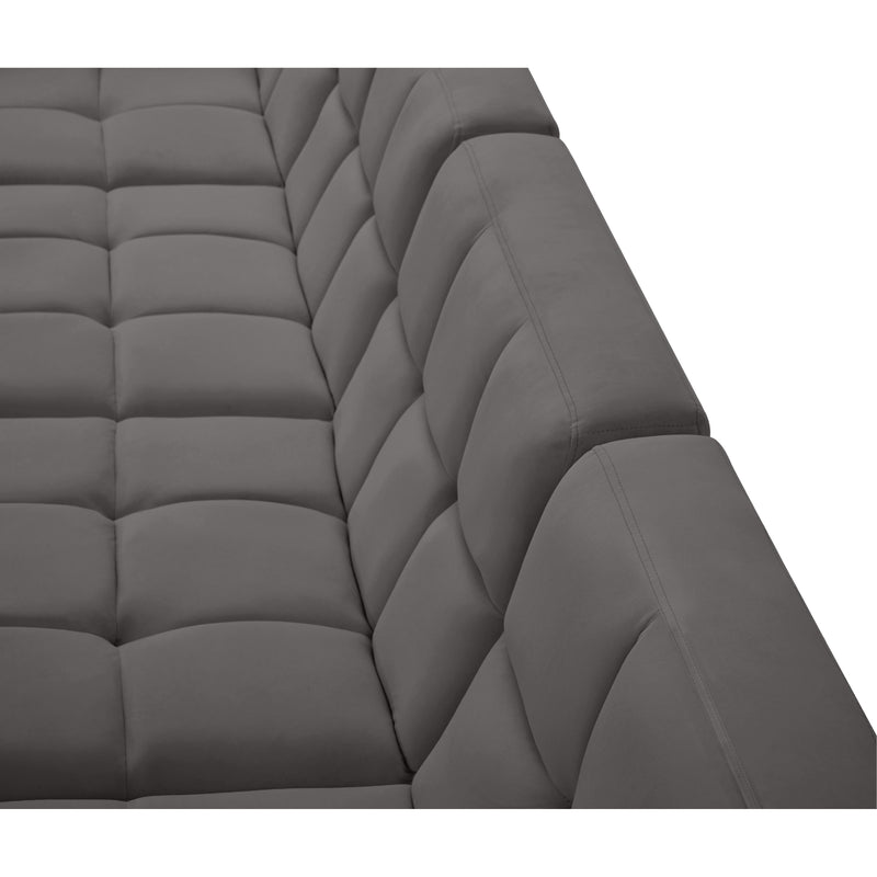 Meridian Relax Grey Velvet Modular Sectional IMAGE 12