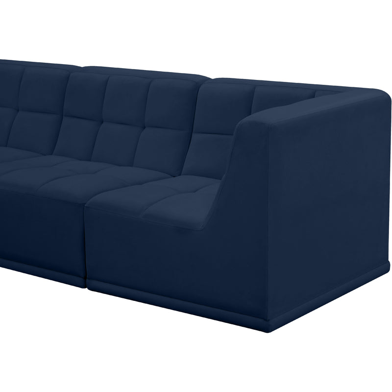 Meridian Relax Navy Velvet Modular Sectional IMAGE 11