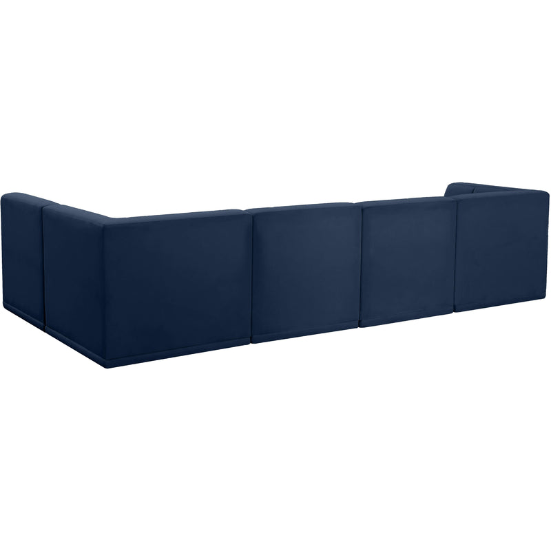 Meridian Relax Navy Velvet Modular Sectional IMAGE 5