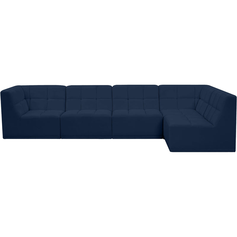 Meridian Relax Navy Velvet Modular Sectional IMAGE 7