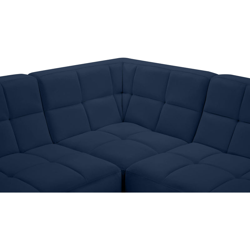 Meridian Relax Navy Velvet Modular Sectional IMAGE 8