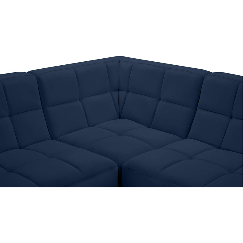 Meridian Relax Navy Velvet Modular Sectional IMAGE 8