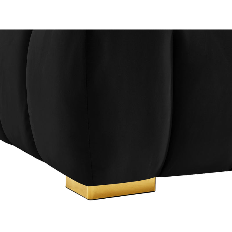 Meridian Gwen Black Velvet Loveseat IMAGE 12