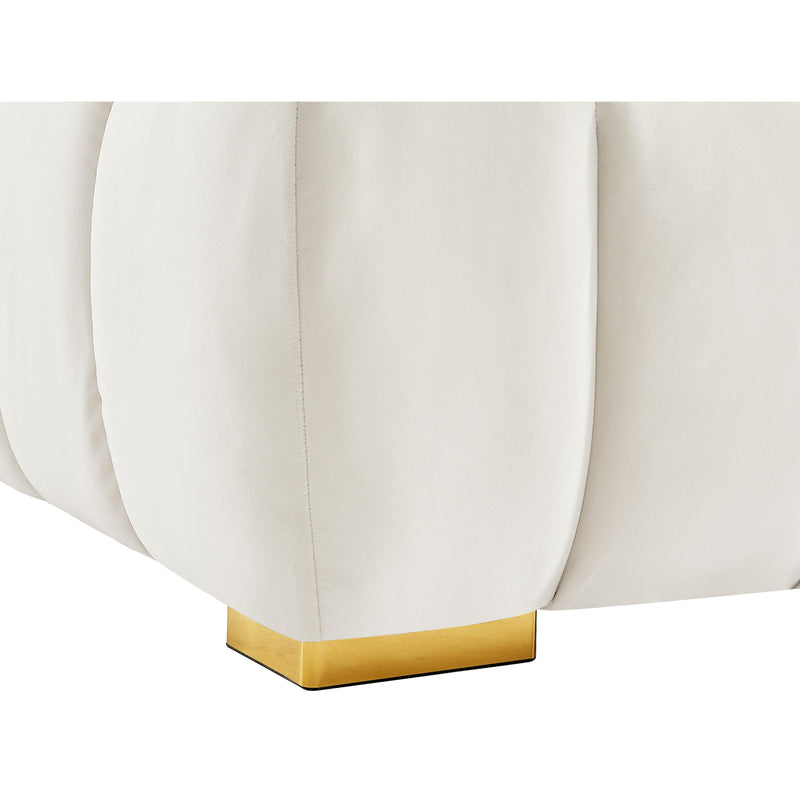 Meridian Gwen Cream Velvet Loveseat IMAGE 12