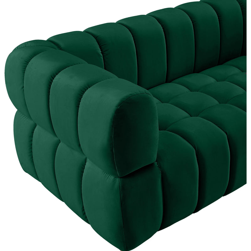 Meridian Gwen Green Velvet Loveseat IMAGE 10