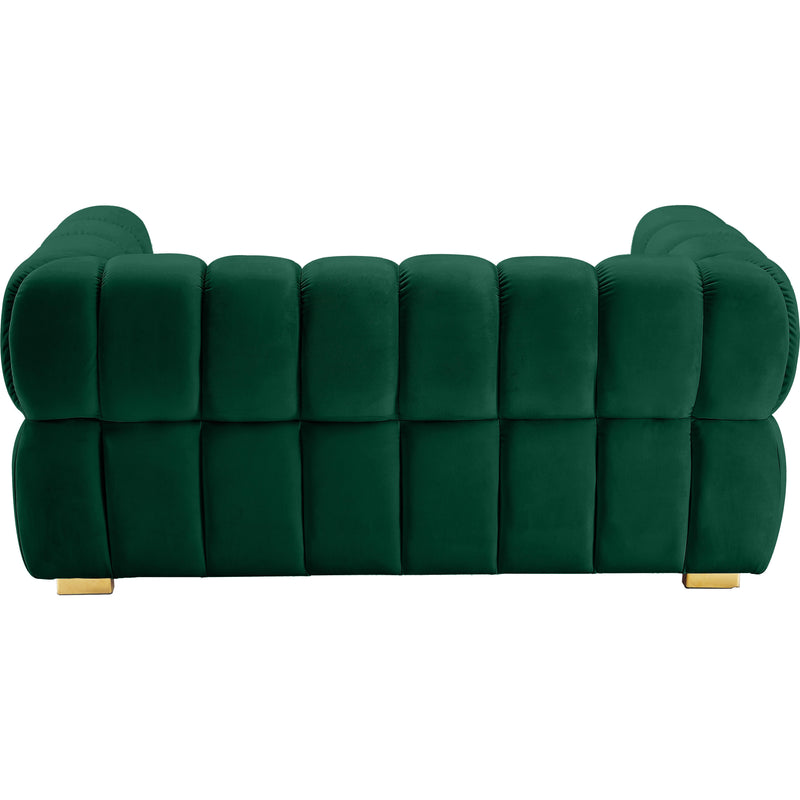 Meridian Gwen Green Velvet Loveseat IMAGE 5