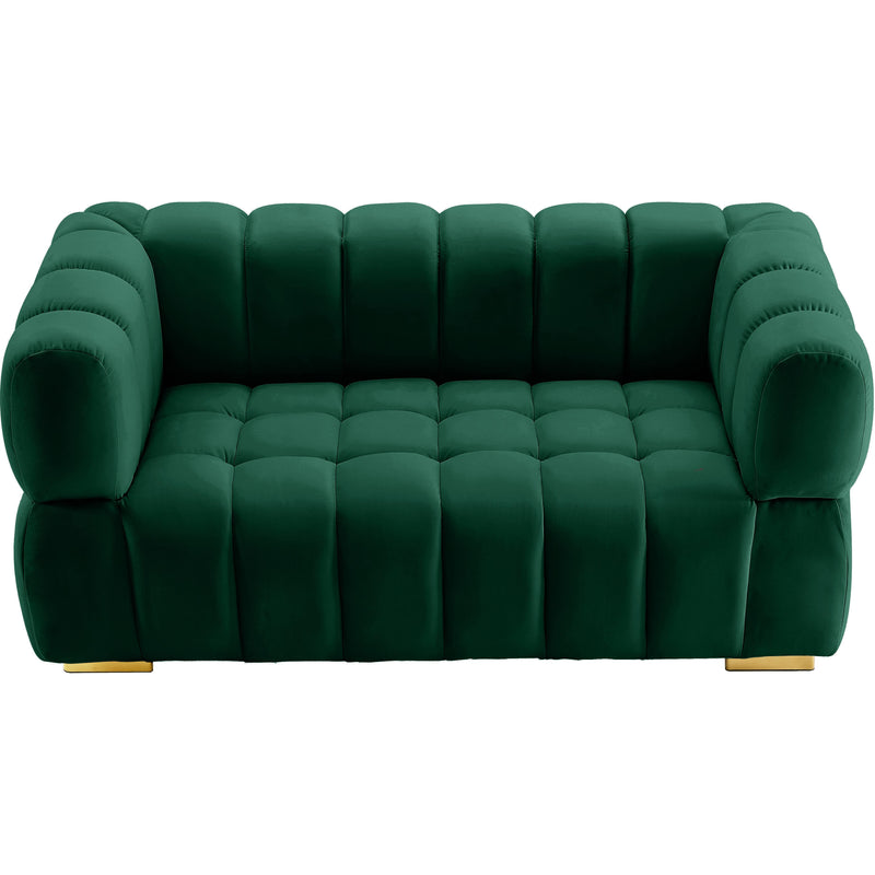 Meridian Gwen Green Velvet Loveseat IMAGE 7