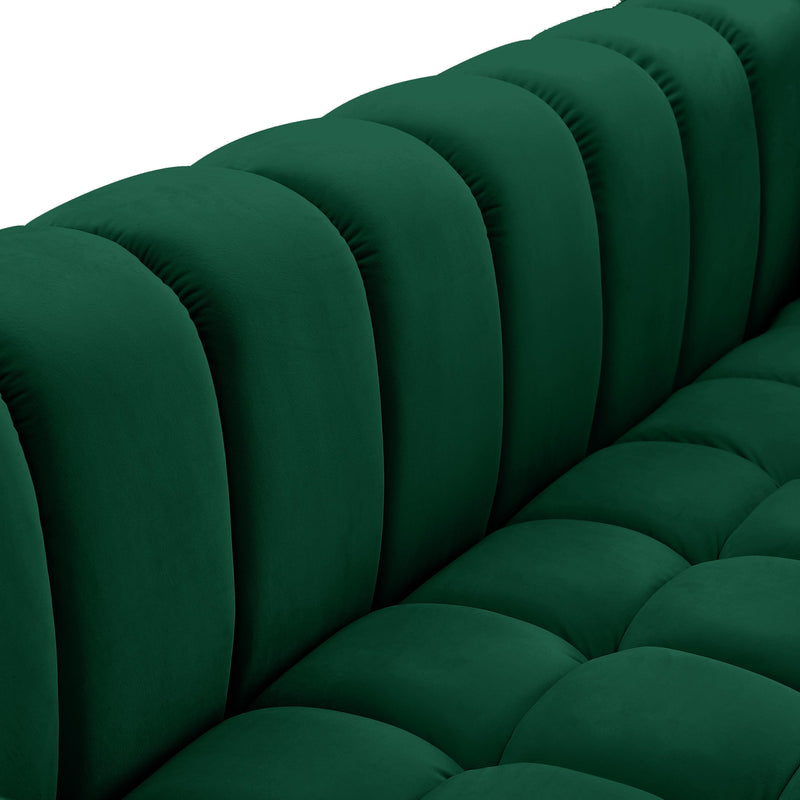 Meridian Gwen Green Velvet Loveseat IMAGE 8