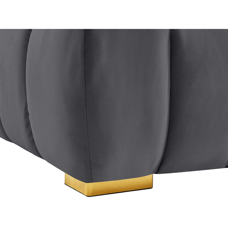 Meridian Gwen Grey Velvet Loveseat IMAGE 12