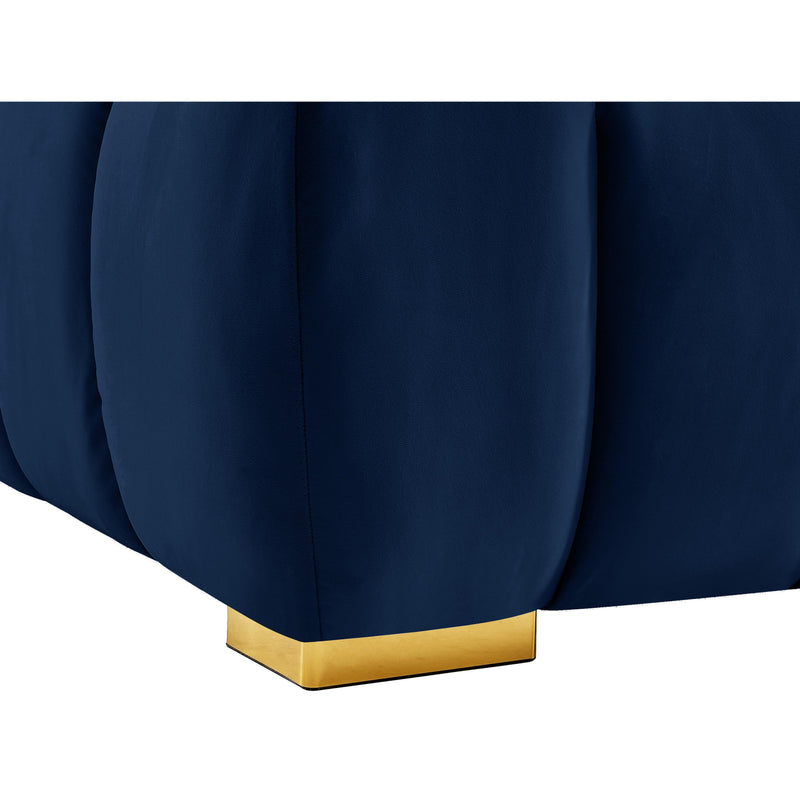 Meridian Gwen Navy Velvet Loveseat IMAGE 12