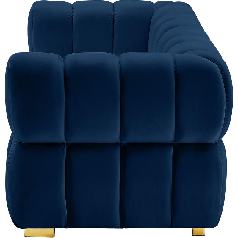 Meridian Gwen Navy Velvet Loveseat IMAGE 6