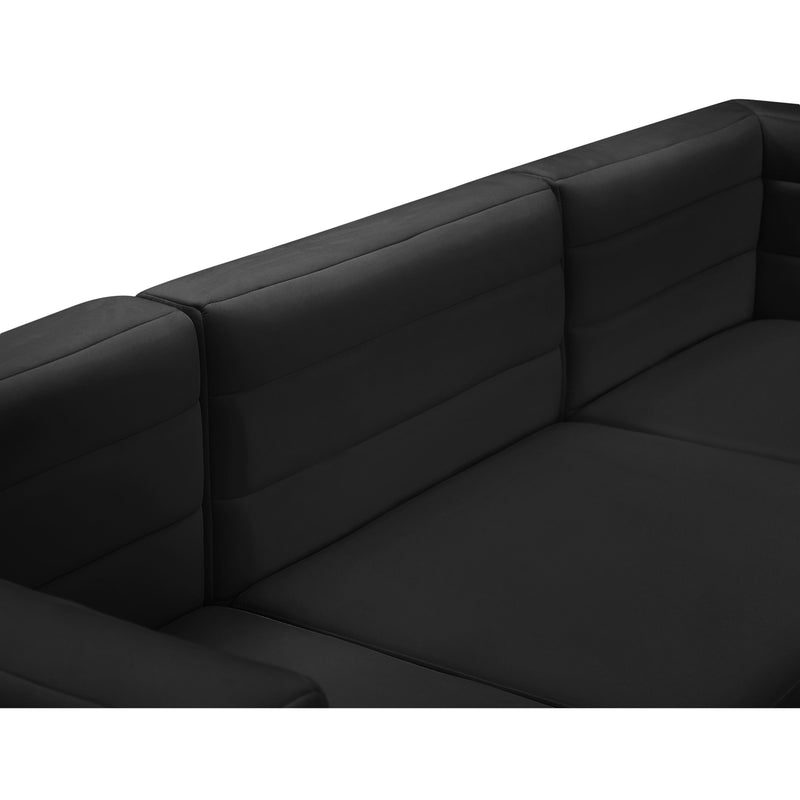 Meridian Quincy Black Velvet Modular Sectional IMAGE 11