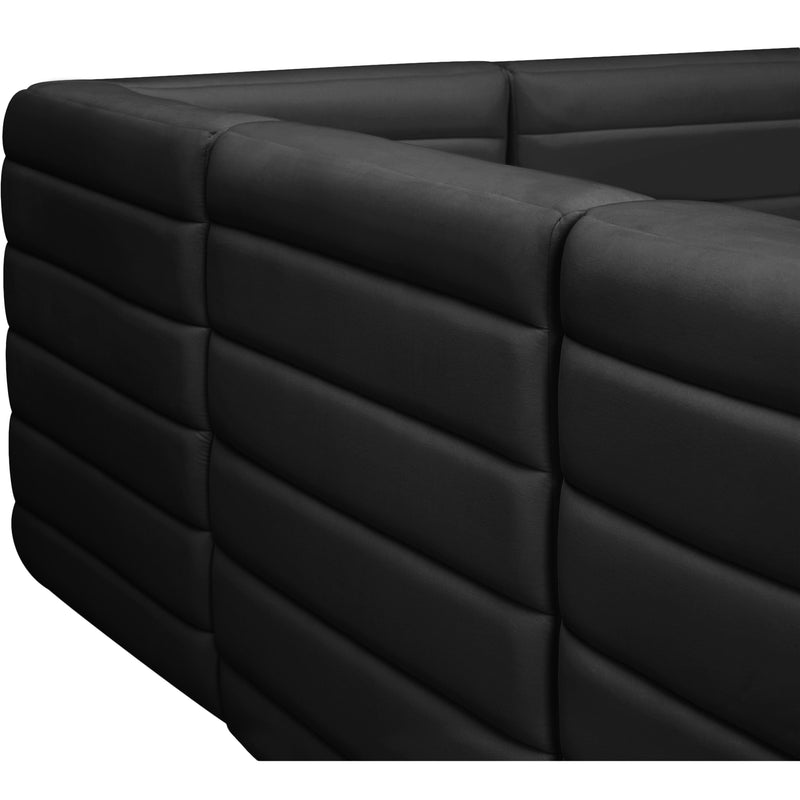 Meridian Quincy Black Velvet Modular Sectional IMAGE 9