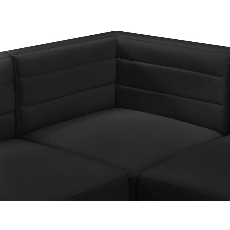 Meridian Quincy Black Velvet Modular Sectional IMAGE 10