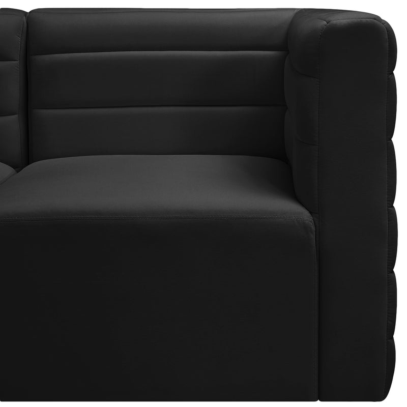 Meridian Quincy Black Velvet Modular Sectional IMAGE 12