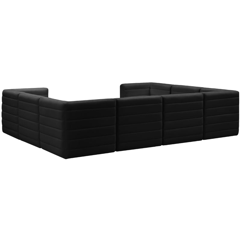 Meridian Quincy Black Velvet Modular Sectional IMAGE 3