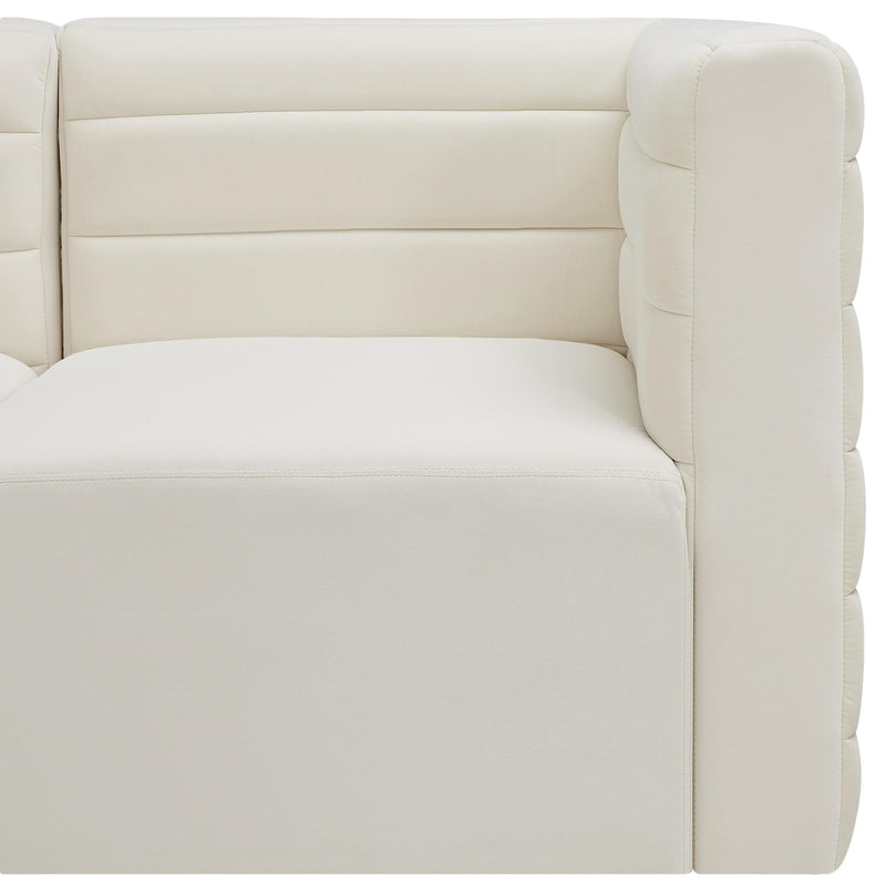 Meridian Quincy Cream Velvet Modular Sectional IMAGE 10