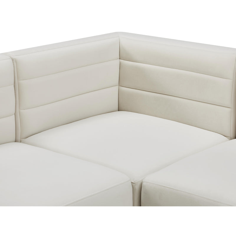 Meridian Quincy Cream Velvet Modular Sectional IMAGE 8