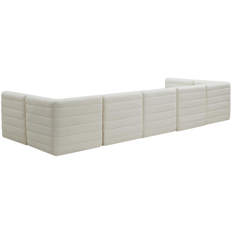 Meridian Quincy Cream Velvet Modular Sectional IMAGE 3