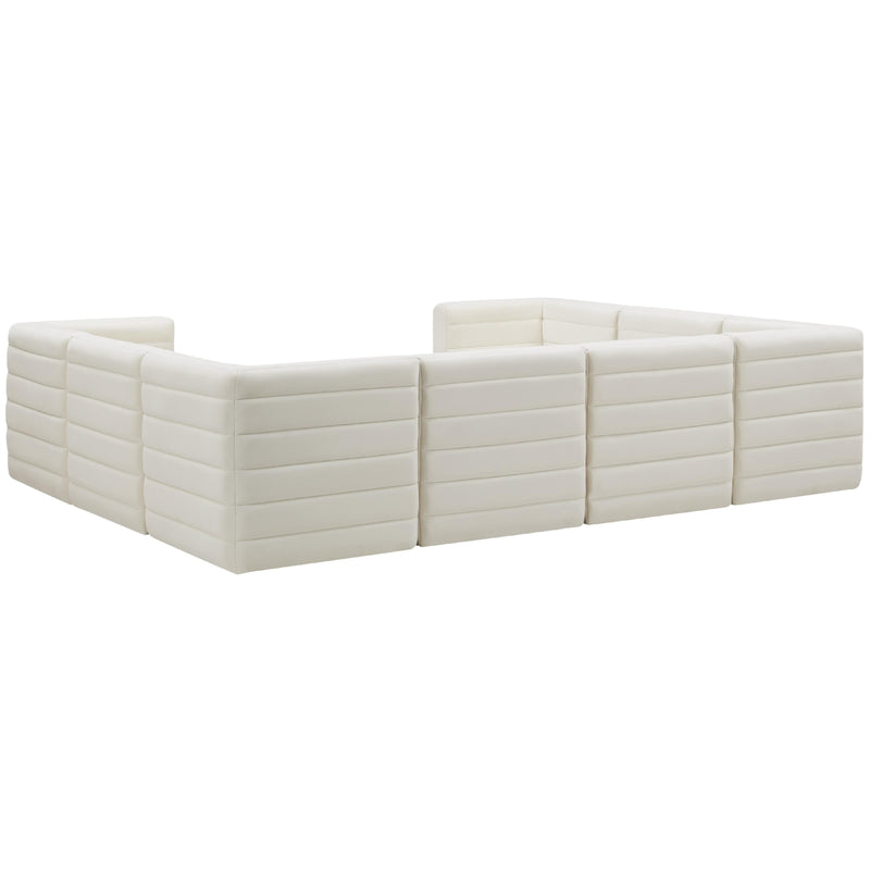 Meridian Quincy Cream Velvet Modular Sectional IMAGE 3