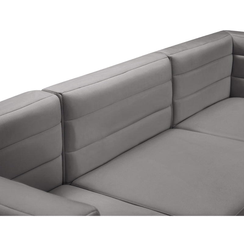 Meridian Quincy Grey Velvet Modular Sectional IMAGE 11