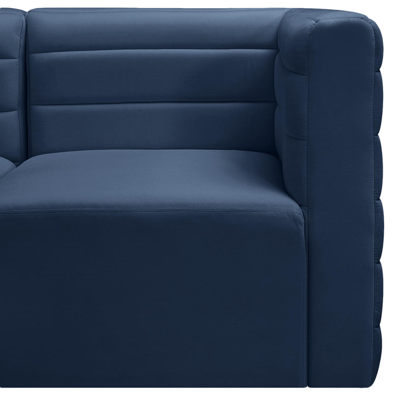 Meridian Quincy Navy Velvet Modular Sectional IMAGE 10