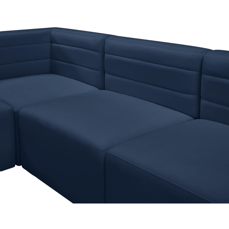 Meridian Quincy Navy Velvet Modular Sectional IMAGE 12