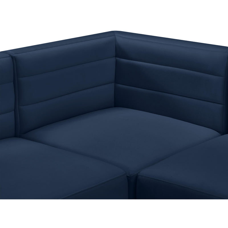 Meridian Quincy Navy Velvet Modular Sectional IMAGE 8