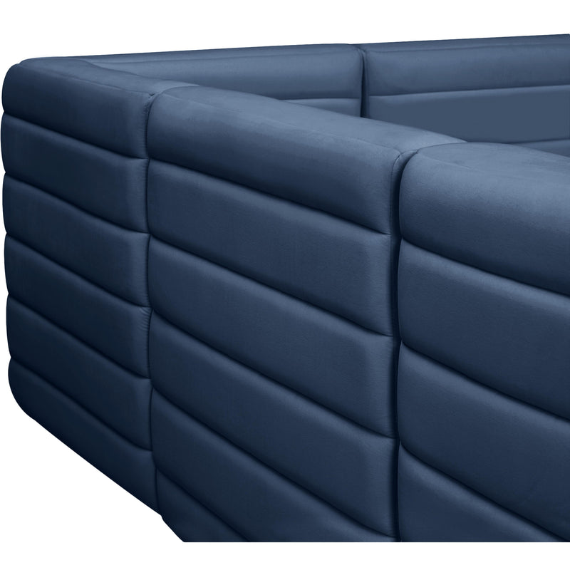 Meridian Quincy Navy Velvet Modular Sectional IMAGE 9