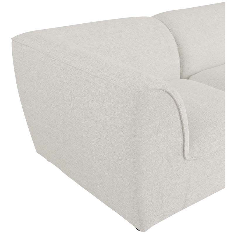 Meridian Miramar Cream Durable Linen Textured Modular Sectional IMAGE 11