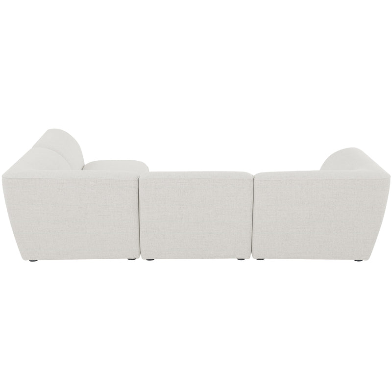 Meridian Miramar Cream Durable Linen Textured Modular Sectional IMAGE 5