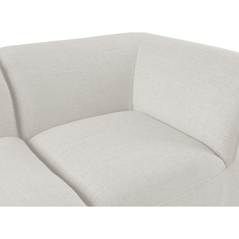 Meridian Miramar Cream Durable Linen Textured Modular Sectional IMAGE 7